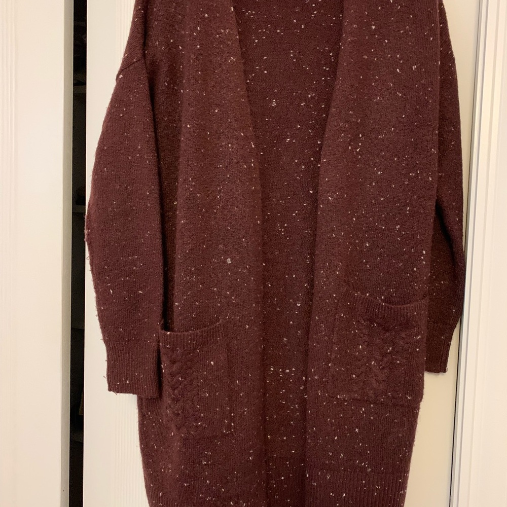 RW&CO. Burgundy Knit Cardigan